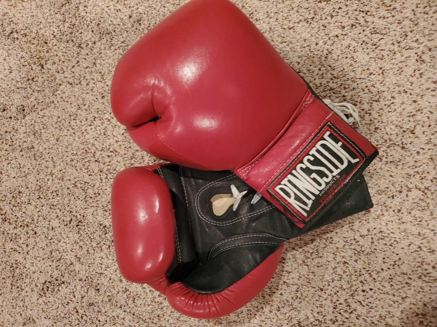 Vintage Lace Up Ringside Super Bag Gloves #p6GaHy1S