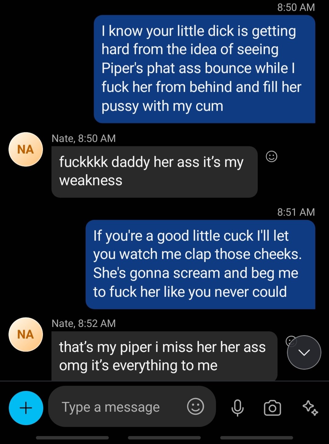 Pathetic cuck lost his exgf and begs for her back. #5hS9jbMa