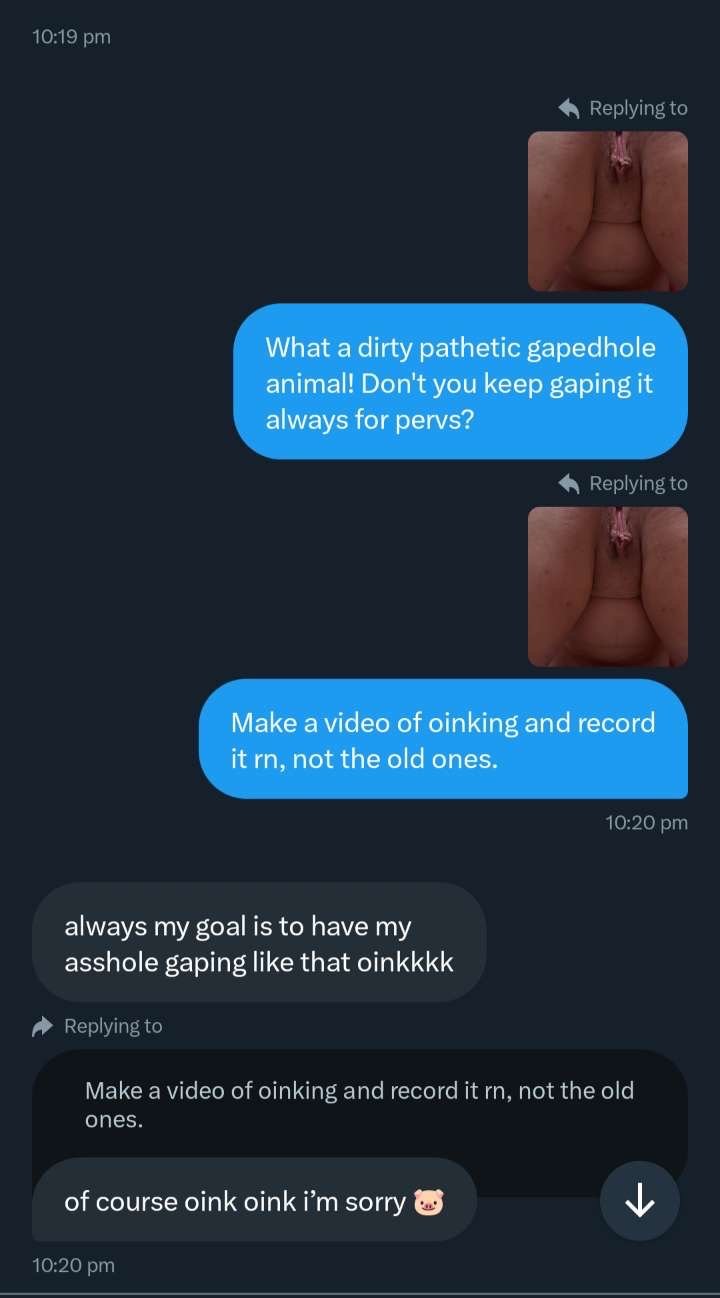 Fat disgusting oinker 🐷 text me to get used/exposed #EQPnpXt2